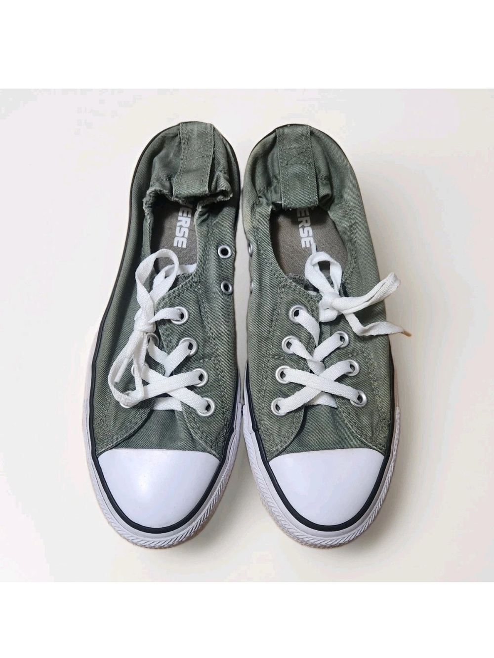 Converse Chuck Taylor All Star Shoreline Slip On Shoes 7 Army Olive Green EUC - Picture 12 of 12
